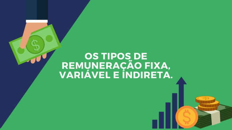 Os tipos de remuneração fixa, variável e indireta.